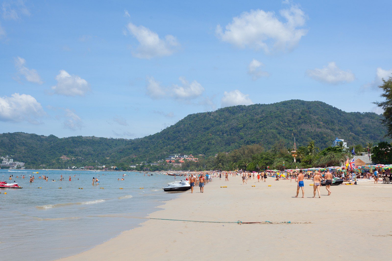 Patong bay and green hills