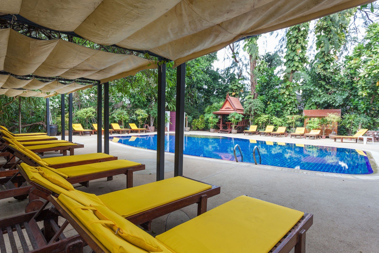 Poolside with Thai sala pavilion